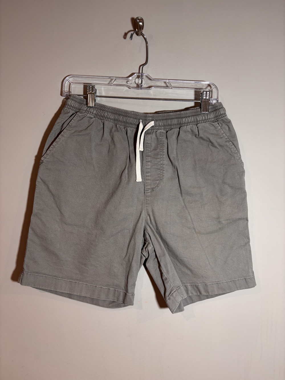 Chubbies 7" Inseam Shorts Cotton Grey Men's M Elastic Waist Drawstring